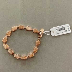 Kendra Scott Susanna Rose Gold Bracelet Sand Drusy